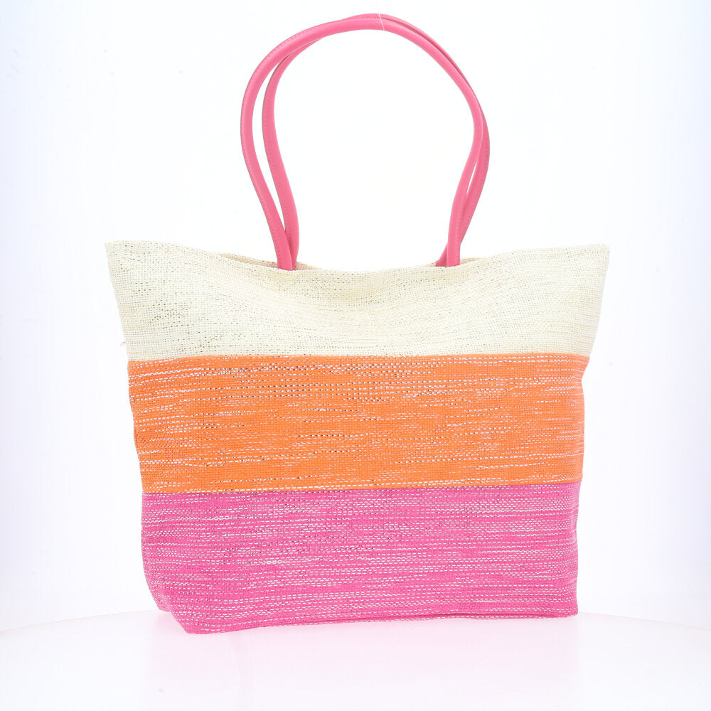 Bolsa de Praia Feminina Colorida Pink