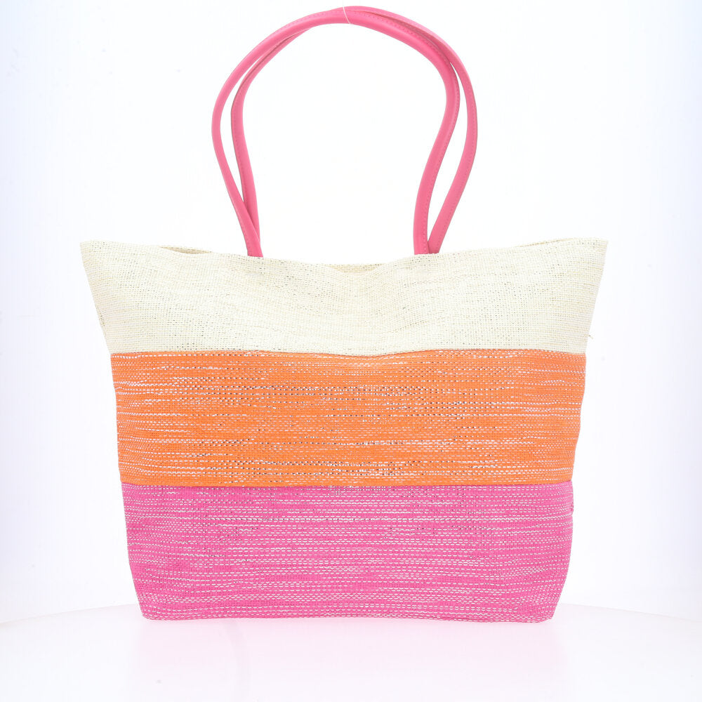 Bolsa de Praia Feminina Colorida Pink