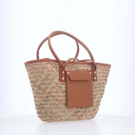 Bolsa de Praia de Mão e Ombro Caramelo