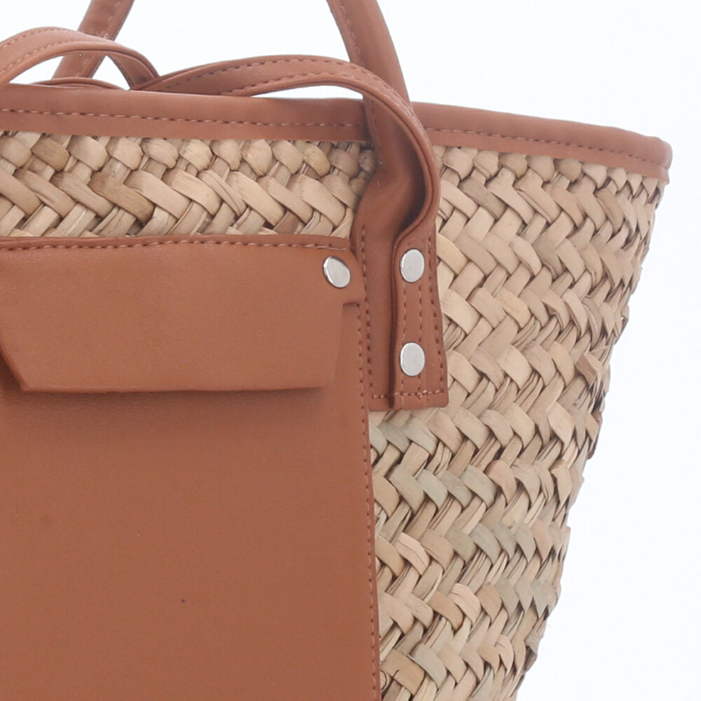 Bolsa de Praia de Mão e Ombro Caramelo