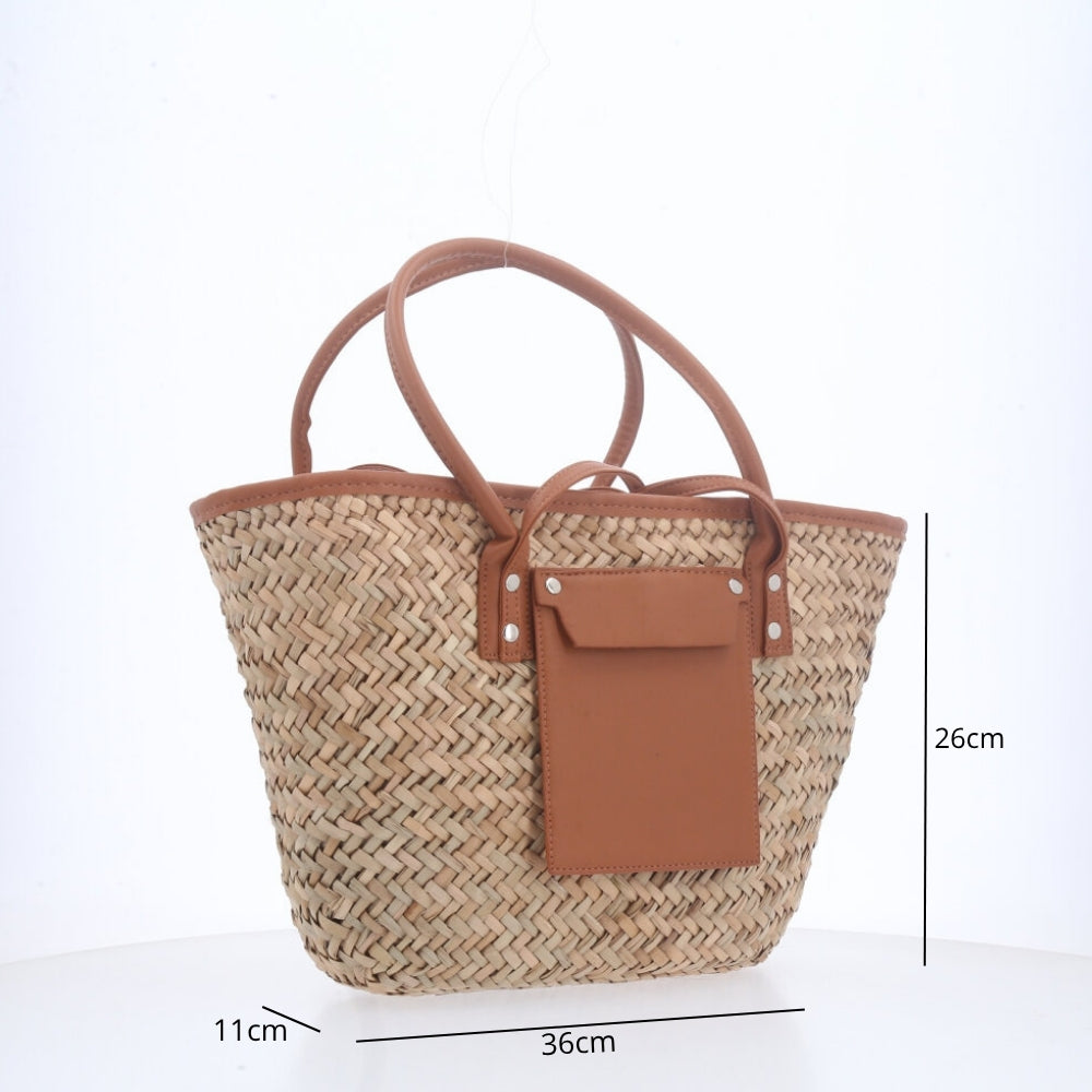 Bolsa de Praia de Mão e Ombro Caramelo