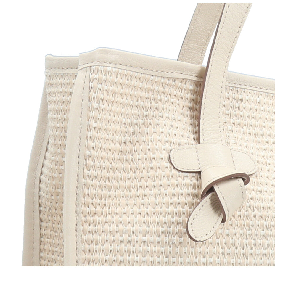 Bolsa de Praia Estilo Tote Bag em Ráfia  Marfim