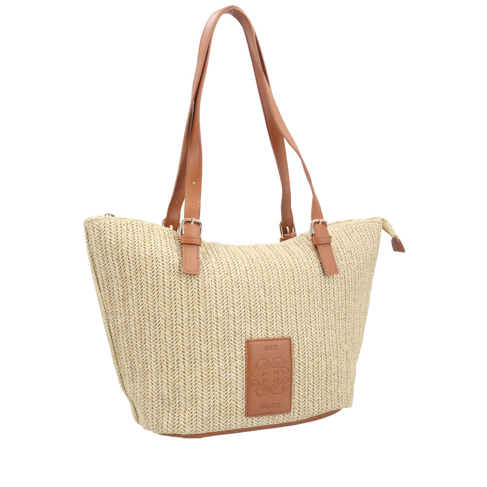 Bolsa Palha com Fly Rafaella Bauarte Caramelo