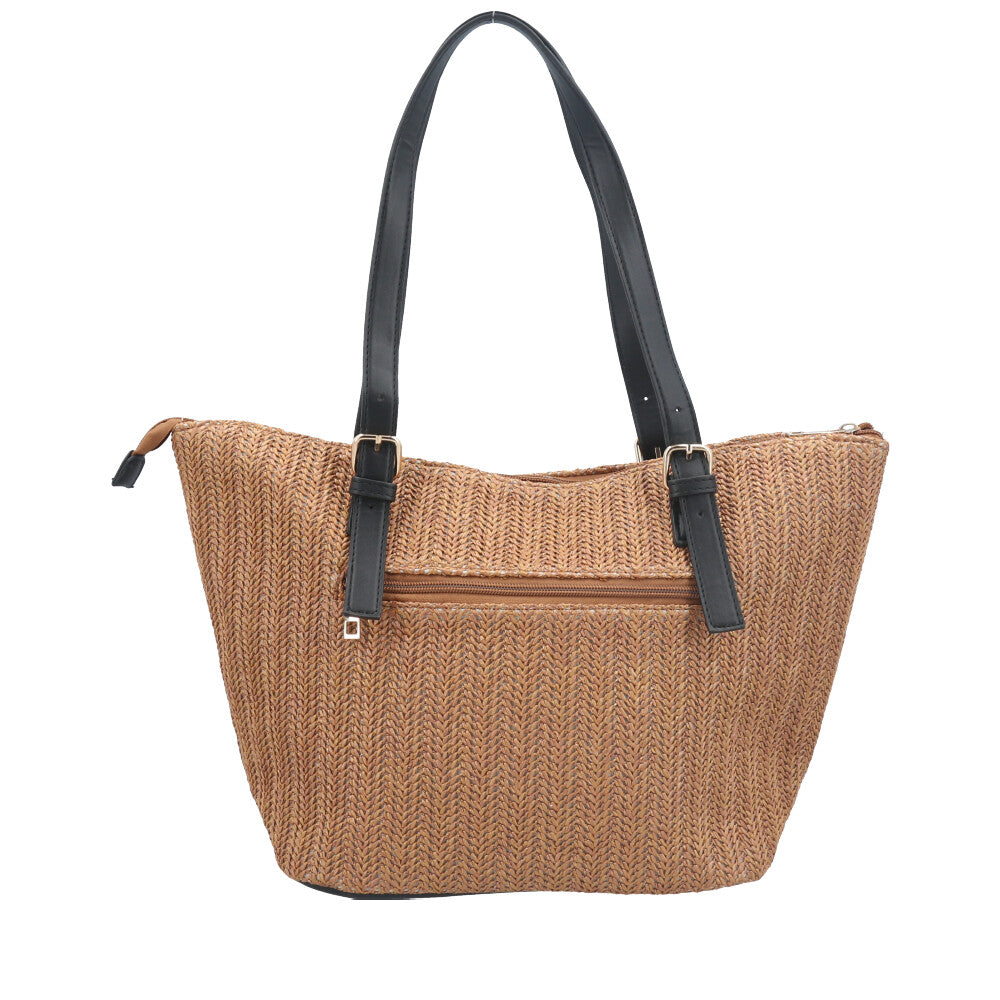 Bolsa Palha com Fly Rafaella Bauarte Preto