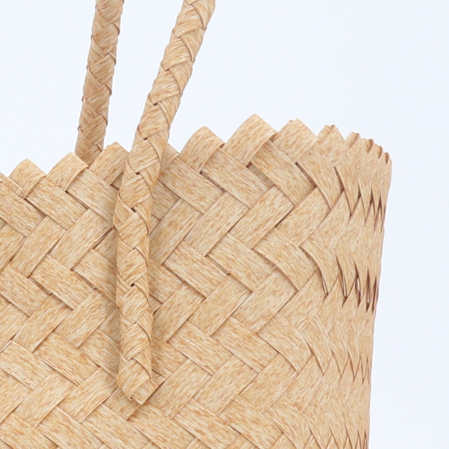 Bolsa de Praia em Palha com Design Trançado Bege