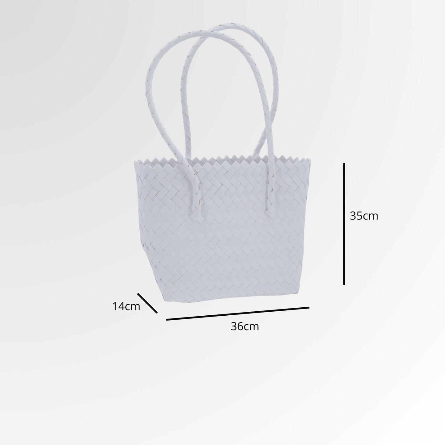 Bolsa de Praia em Palha com Design Trançado Marfim