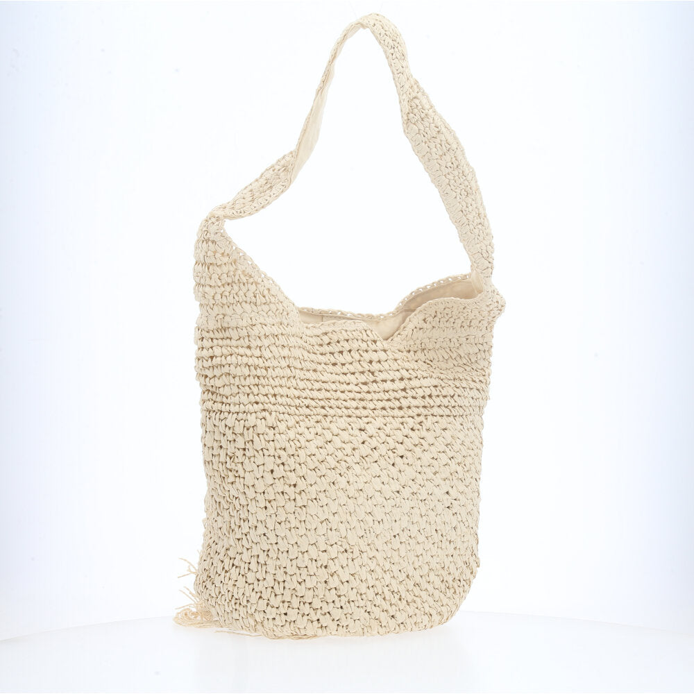 Bolsa Palha de Praia Bege