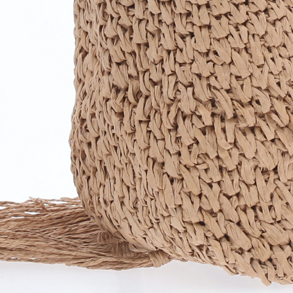 Bolsa Palha de Praia Caramelo