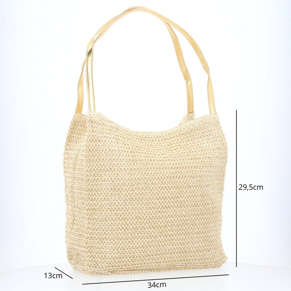Bolsa Praia com Alça Fixa Bege