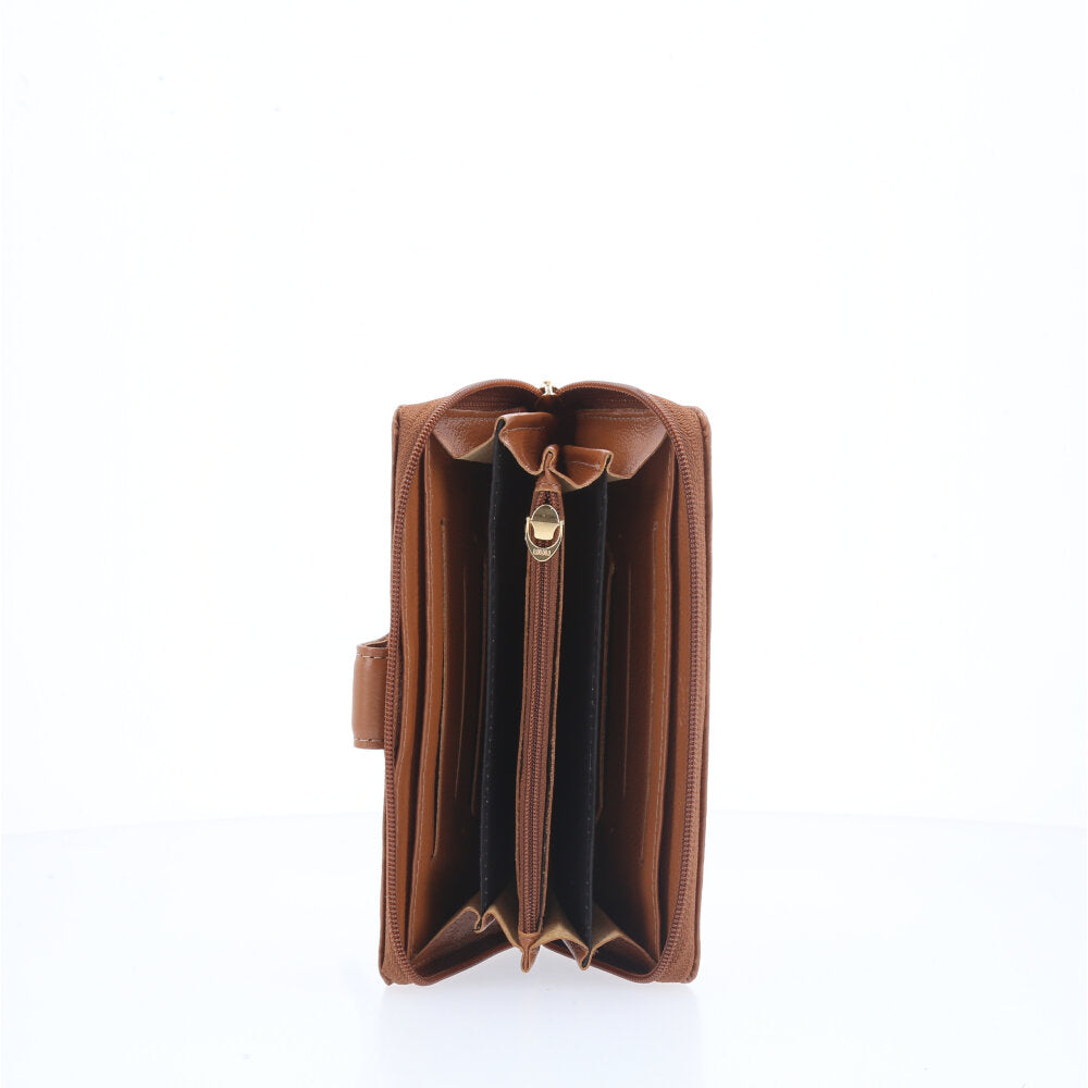 Carteira Feminina em Couro Caramelo