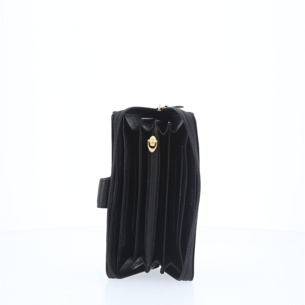 Carteira Feminina em Couro Preto