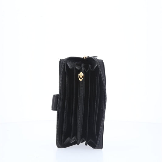 Carteira Feminina em Couro Preto