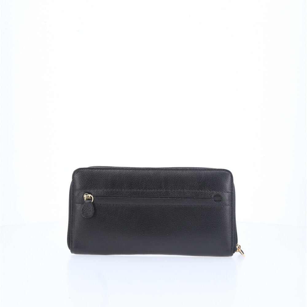 Carteira Feminina em Couro Preto