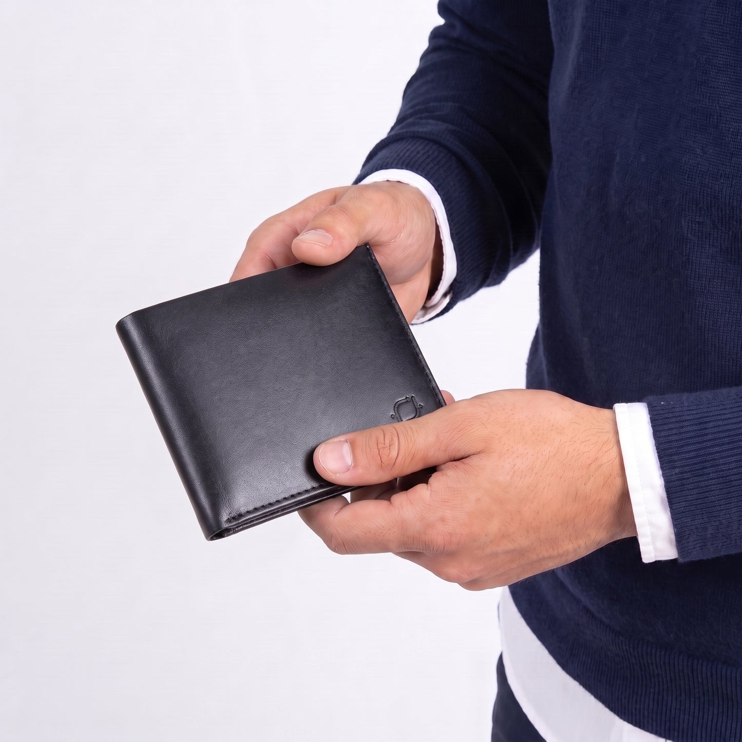 Carteira Masculina em Couro Legítimo com Divisórias Preto