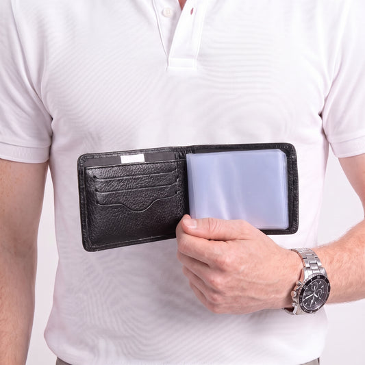 Carteira Masculina de Couro Legítimo Preto
