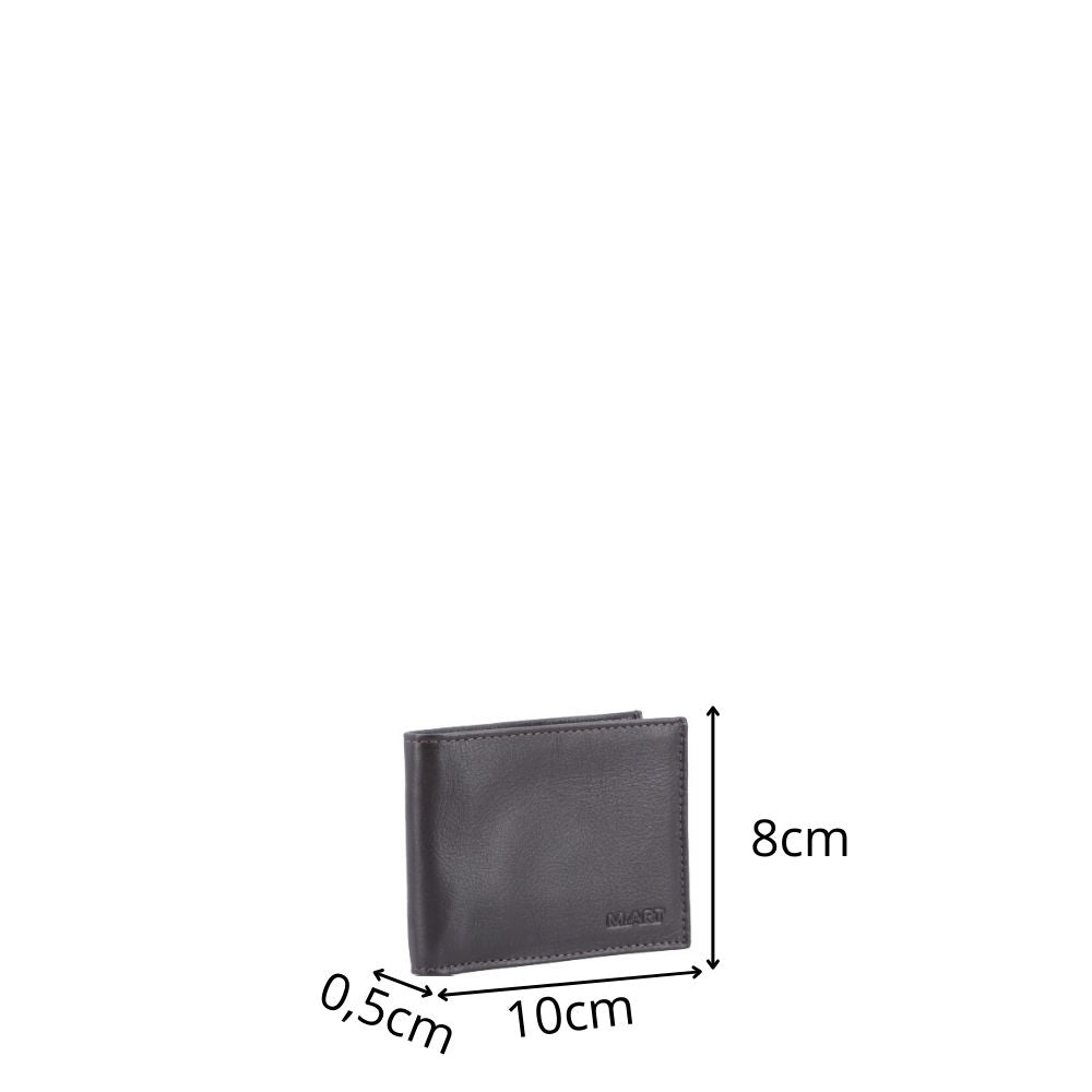 Carteira Masculina em Couro com Abertura Lateral  Marrom