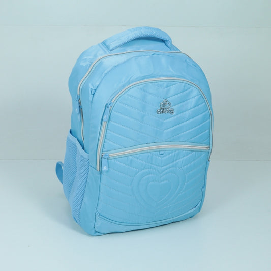 Mochila em Tecido com Alça Fixa Ajustável e Divisórias Azul