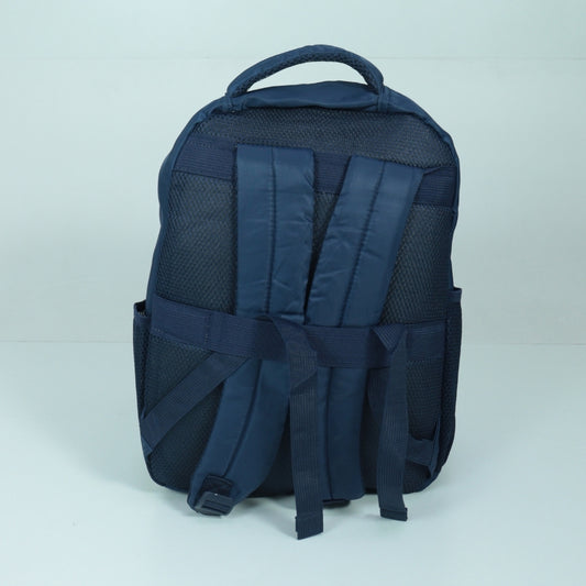 Mochila em Tecido com Alça Fixa Ajustável e Divisórias Azul escuro