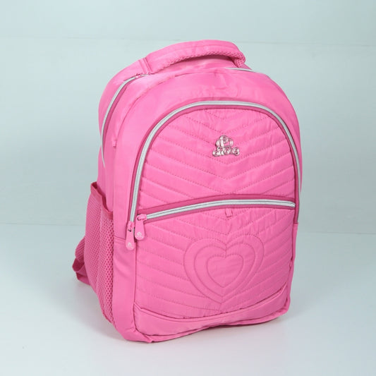 Mochila em Tecido com Alça Fixa Ajustável e Divisórias Pink