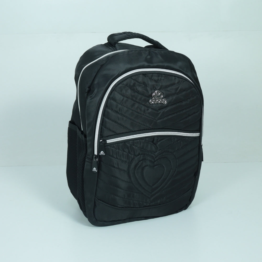 Mochila em Tecido com Alça Fixa Ajustável e Divisórias Preto