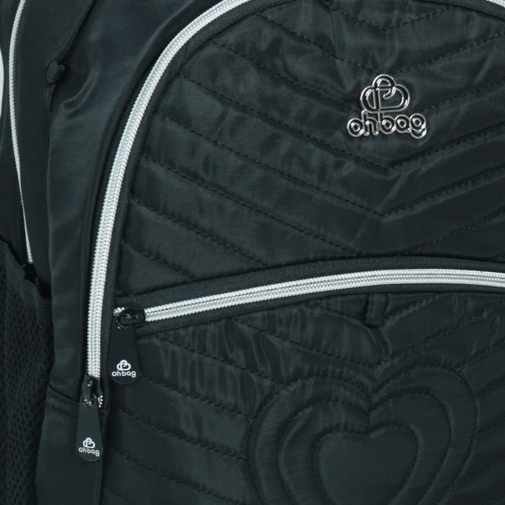 Mochila em Tecido com Alça Fixa Ajustável e Divisórias Preto