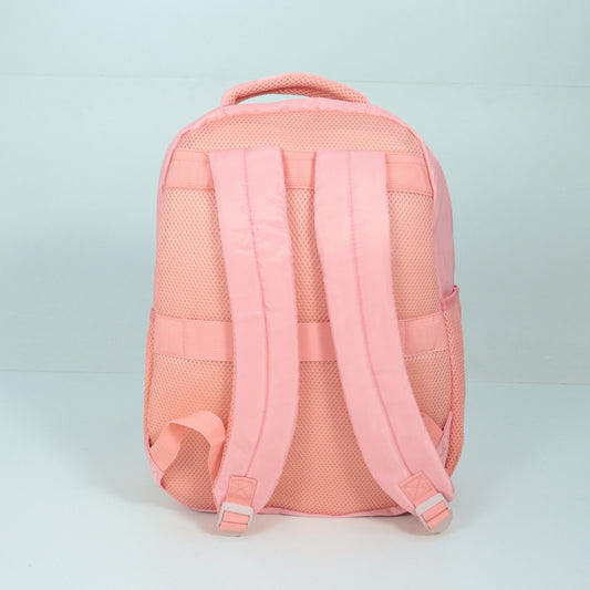 Mochila em Tecido com Alça Fixa Ajustável e Divisórias Rosa