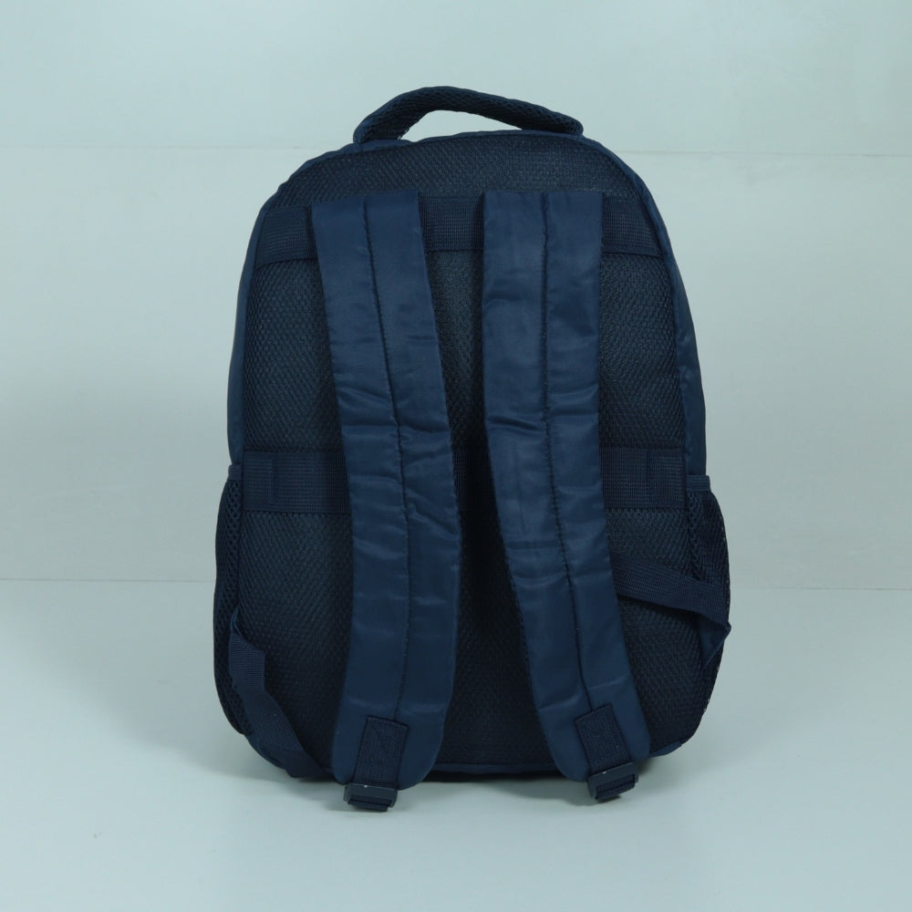 Mochila em Tecido com Alça Fixa Ajustável e Divisórias Azul escuro