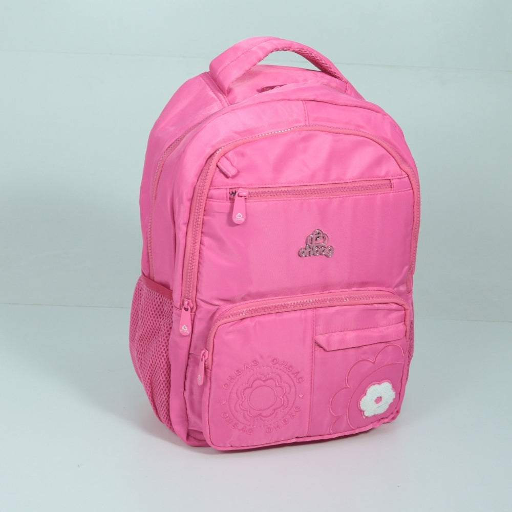 Mochila em Tecido com Alça Fixa Ajustável e Divisórias Pink