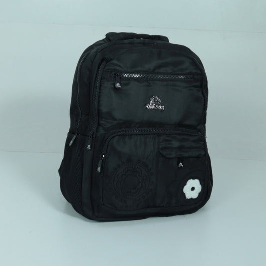 Mochila em Tecido com Alça Fixa Ajustável e Divisórias Preto