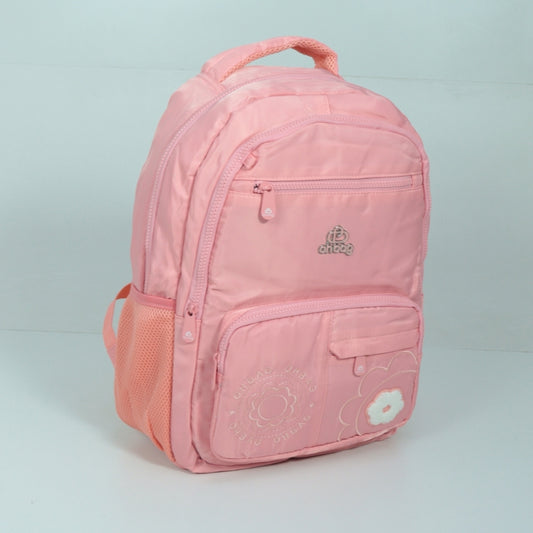 Mochila em Tecido com Alça Fixa Ajustável e Divisórias Rosa