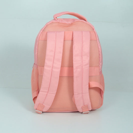 Mochila em Tecido com Alça Fixa Ajustável e Divisórias Rosa