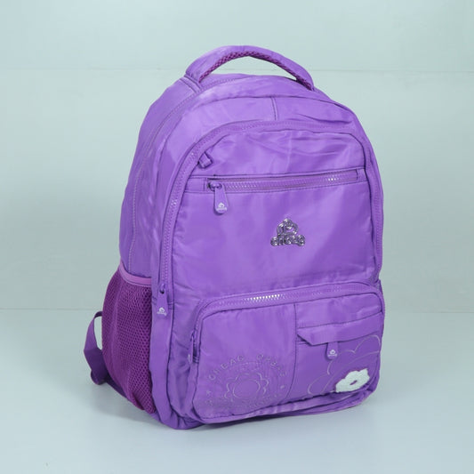 Mochila em Tecido com Alça Fixa Ajustável e Divisórias Roxo