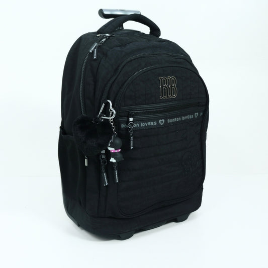 Mochila Escolar de Rodinhas Preto