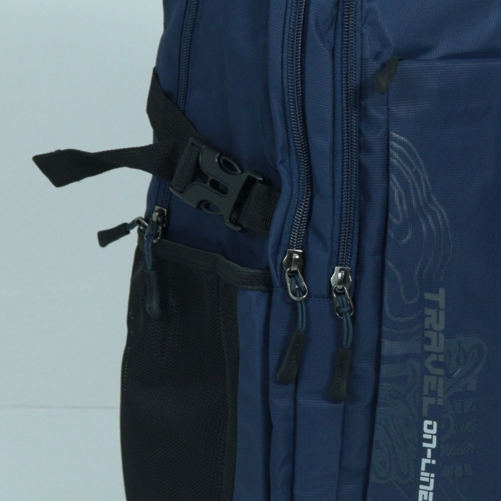 Mochila Masculina em Tecido com Regulagens  Azul