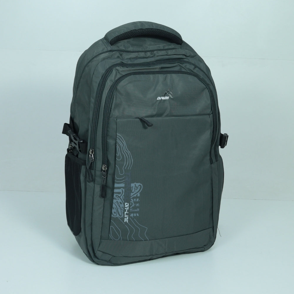 Mochila Masculina em Tecido com Regulagens  Cinza escuro