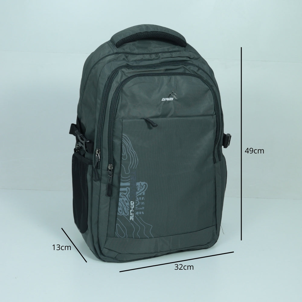 Mochila Masculina em Tecido com Regulagens  Cinza escuro