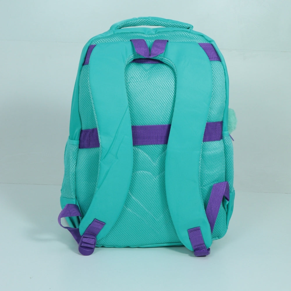 Mochila em Tecido com Detalhes Decorativos Azul