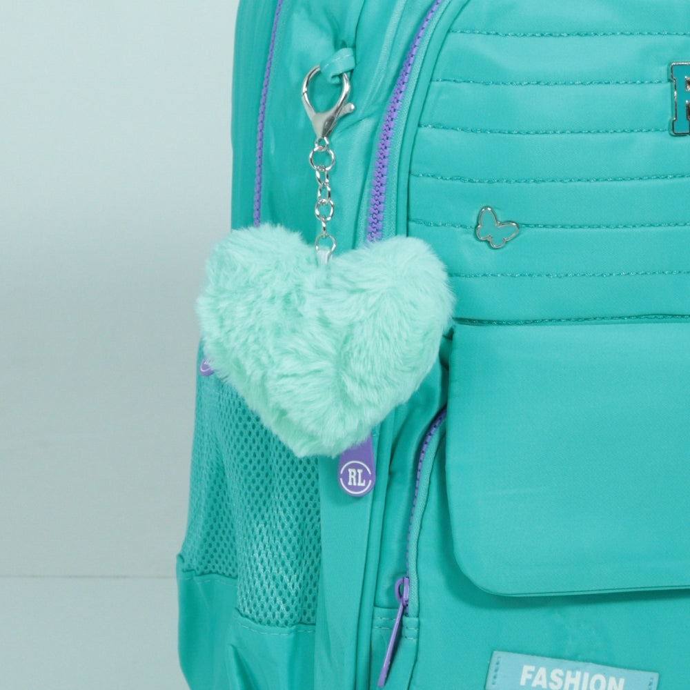 Mochila em Tecido com Detalhes Decorativos Azul