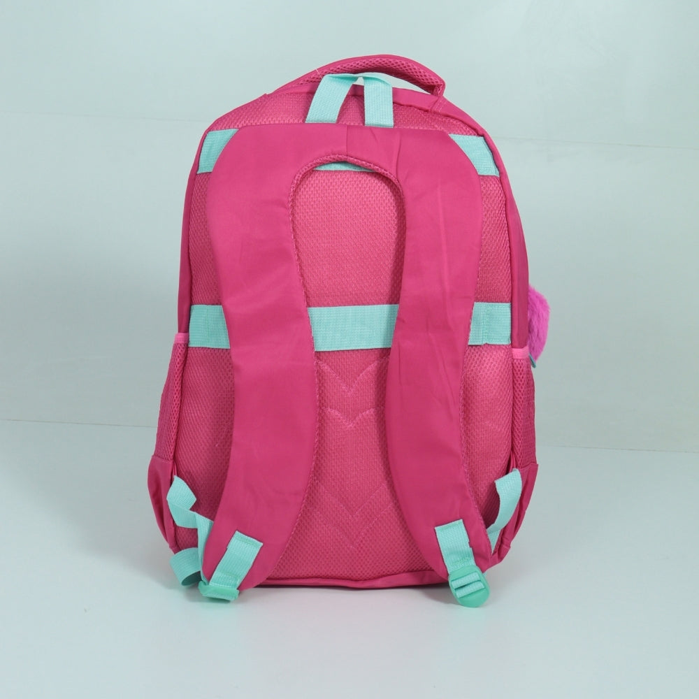 Mochila em Tecido com Detalhes Decorativos Pink