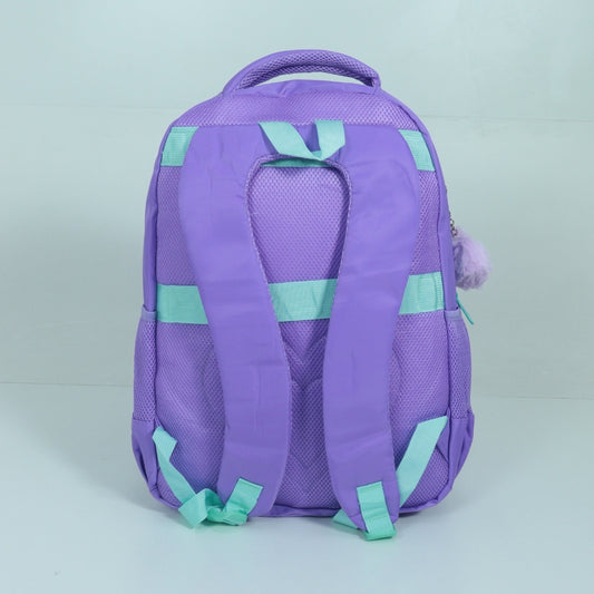 Mochila em Tecido com Detalhes Decorativos Roxo