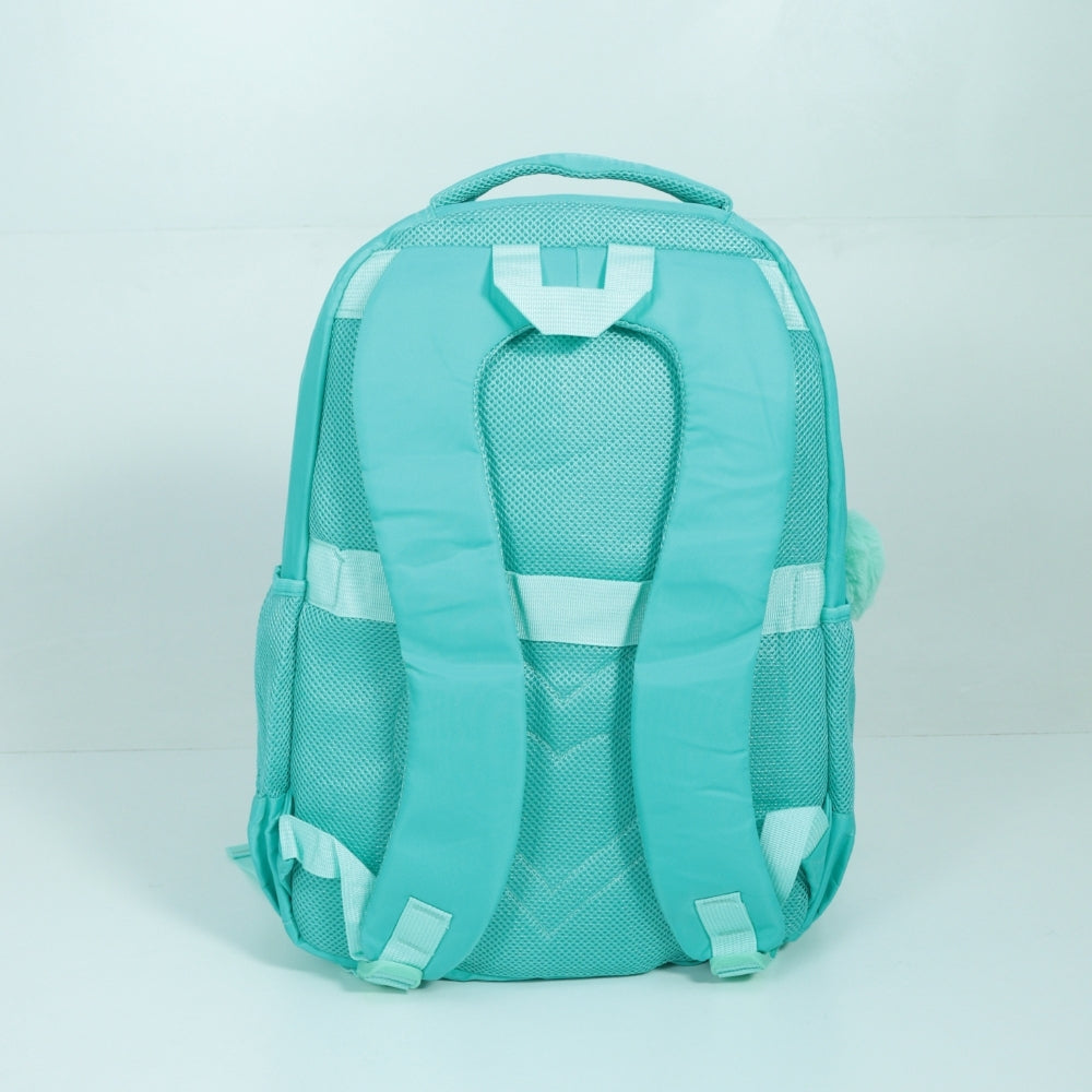 Mochila em Tecido com Alça Fixa Ajustável e Divisórias Azul