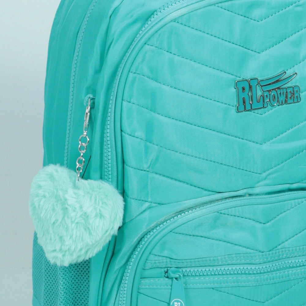 Mochila em Tecido com Alça Fixa Ajustável e Divisórias Azul