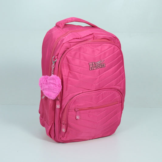 Mochila em Tecido com Alça Fixa Ajustável e Divisórias Pink