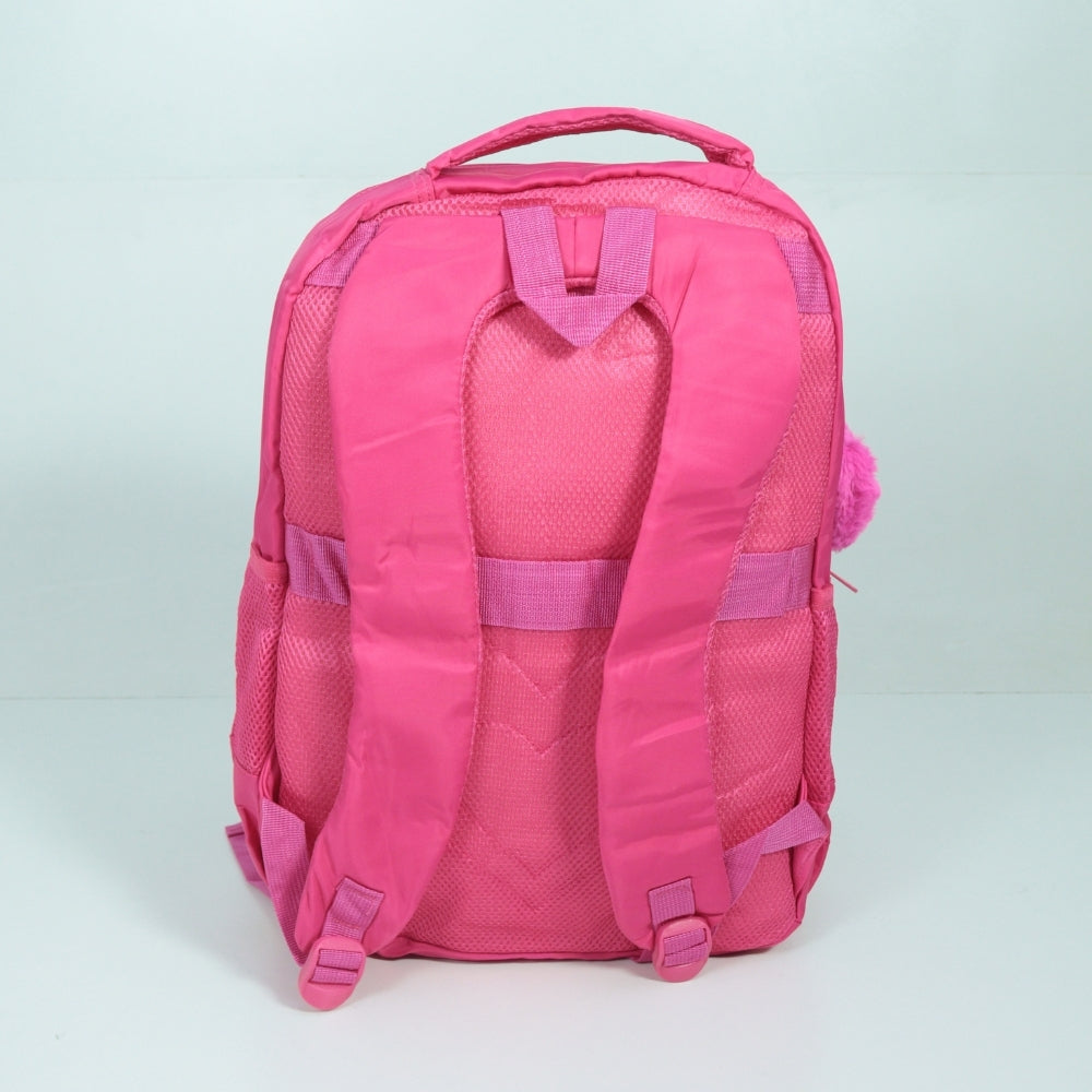 Mochila em Tecido com Alça Fixa Ajustável e Divisórias Pink