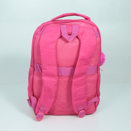 Mochila em Tecido com Alça Fixa Ajustável e Divisórias Pink