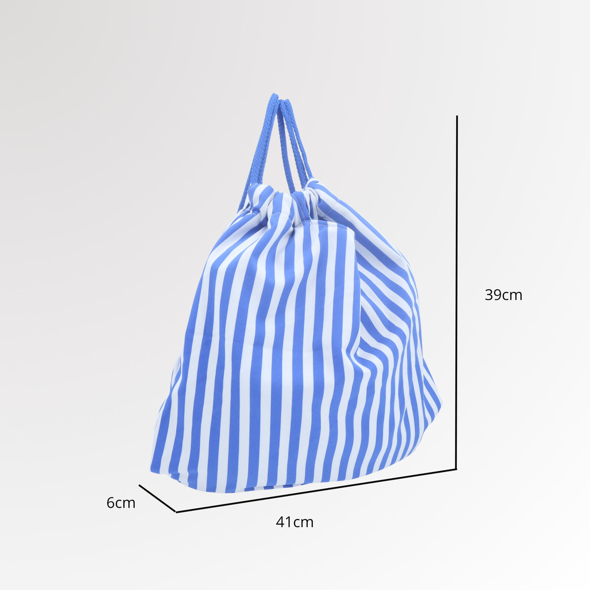 Mochila Saco Atoalhada com Estampa Tropical  Azul claro