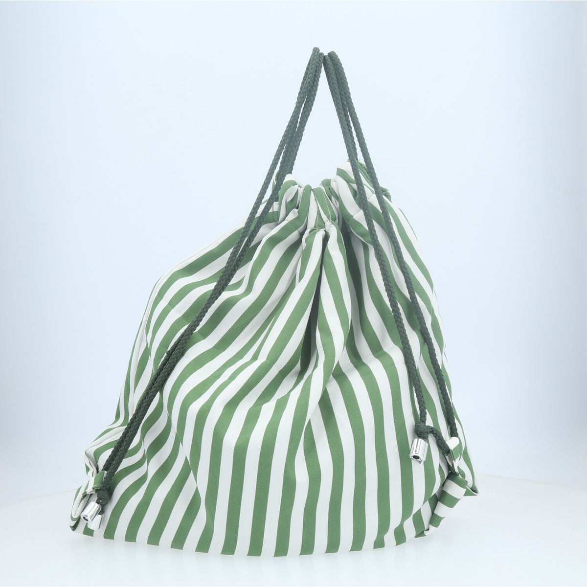 Mochila Saco Atoalhada com Estampa Tropical  Verde