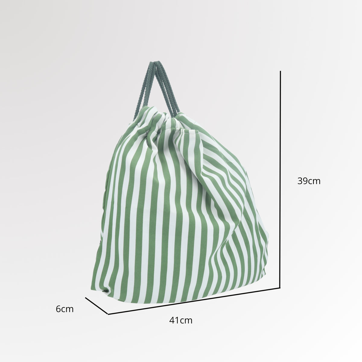 Mochila Saco Atoalhada com Estampa Tropical  Verde