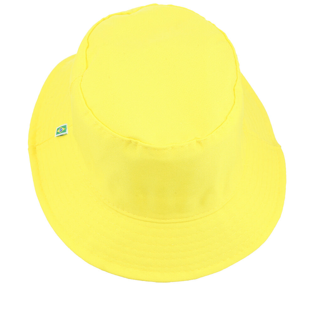 Chapéu Bucket Unissex Casual com Design Moderno Proteção Sol Amarelo