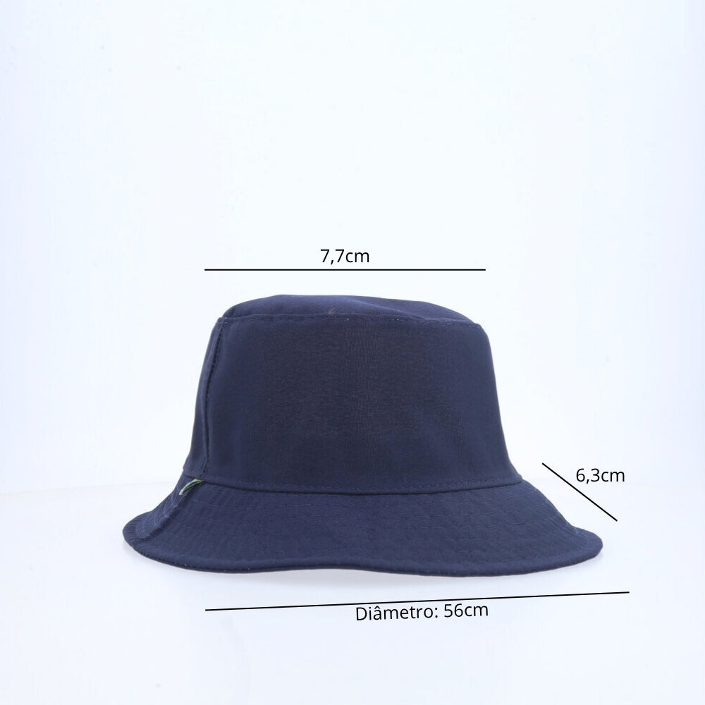 Chapéu Bucket Unissex Casual com Design Moderno Proteção Sol Azul